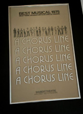 A Chorus Line 1975 primeiro cartão de janela original emoldurado 14” X 22” RARO comprar usado  Enviando para Brazil
