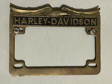 Antique Solid Brass Harley Davidson Eagle Motorcycle plate Frame Branded Sticker for sale  Shipping to South Africa