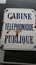 Occasion, plaque émaillée panneau PTT poste cabine téléphone enseigne téléphonique facteur d'occasion  Verneuil-l'Étang
