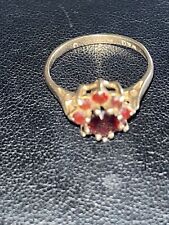 9ct garnet cluster for sale  LONDON