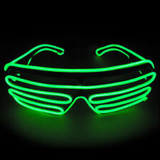 Fio El verde neon LED acende obturador em forma de brilho óculos de sol fantasia festa comprar usado  Enviando para Brazil