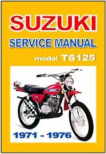 SUZUKI Manual de Serviço TS125 Duster 1971 1972 1973 1974 1975 1976 Serviço de Reparo comprar usado  Enviando para Brazil