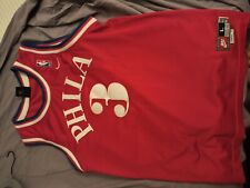 Camiseta Vintage Nike Philadelphia 76ers Allen Iverson #3 Vermelha NBA Grande comprar usado  Enviando para Brazil