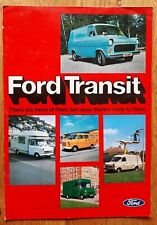 1977 FORD TRANSIT van folheto de vendas, literatura carro brochura ônibus motorhome comprar usado  Enviando para Brazil