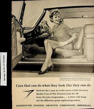 1958 Swivel Car Seats Chrysler Plymouth Dodge Vintage Print Ad 4836, used for sale  Stockton