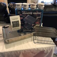 Stovetop Smoker Camerons Professional Stainless Steel Non-Stick Rack Wood Chips for sale  Dalton