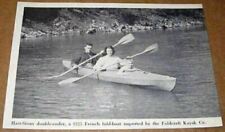 1958 Magazine Photo Hart-Sioux double-ender French Fold Boat Foldcraft Kayak Co. for sale  Shipping to South Africa