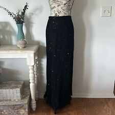 Vintage Scala 100% Silk Fully Beaded Full Length Skirt with Side Slits for sale  Shipping to South Africa