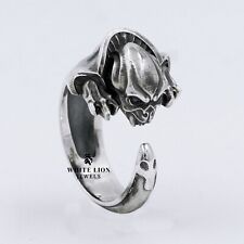 Vampire Predator Vulture Bat Biker Rider Bobber 925 Silver Men Ring Gift for sale  Shipping to South Africa