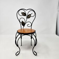 Adorável cadeira miniatura boneca jardim café bistrô assento de madeira 11,5" móveis comprar usado  Enviando para Brazil