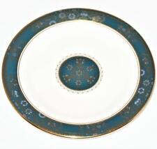 Royal Doulton CARLYLE, Blue Flowers, Gold Leaves, Teal Band, Bread Plate, 6 5/8" for sale  Orlando