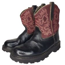 Botas femininas Ariat Fat Baby Western couro camurça preto vermelho tamanho 7B 10033956 comprar usado  Enviando para Brazil