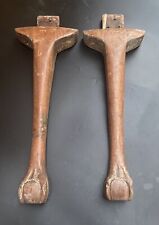 Coppia di piedi vintage artiglio e palla in rovere antico / tavolo / panca / gambe upcycling... usato  Spedire a Italy