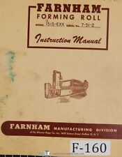 Farnham Operations Instruct EXX Forming Roll Machine Manual, usado comprar usado  Enviando para Brazil