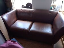 Leather brown sofas for sale  FELTHAM