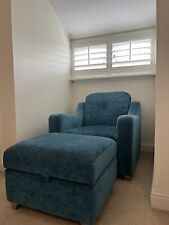 Teal green armchair for sale  PURLEY