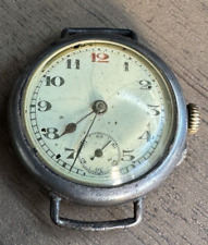 Relógio de trincheira suíço prata 925 27 mm funcionando bem início do século XIX comprar usado  Enviando para Brazil