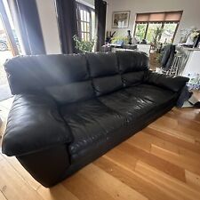 Black leather sofa for sale  UK
