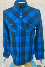 Jaqueta camisa xadrez de lã Prps azul/preta tamanho G em excelente estado usado, usado comprar usado  Enviando para Brazil