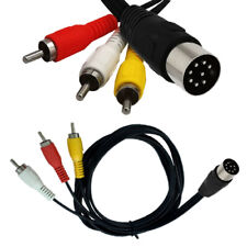 Usado, 6FT TV AV Audio Video 8Pin DIN 3 RCA Composite Cable Pour Commodore 64 128 16 +4 comprar usado  Enviando para Brazil