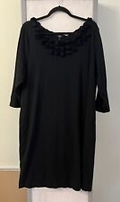 Vestido Talbots 18 W preto gola elástica detalhe rosa em torno do decote LBD comprar usado  Enviando para Brazil