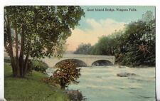 Postal de colección - Goat Island Bridge, Cataratas del Niágara, Nueva York NY segunda mano  Embacar hacia Argentina