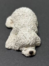 Estatueta Sandicast White Bichon Frise' Dog Lil Snoozers Sleeping Sandi Brue 1997, usado comprar usado  Enviando para Brazil
