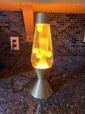 "Lámpara de lava vintage oro amarillo Star Lite base 16"" probada/funciona", usado segunda mano  Embacar hacia Argentina