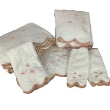 Usado, Toalhas de banho de luxo D Porthault França lençóis branco rosa bordado estrelas ESCOLHA comprar usado  Enviando para Brazil