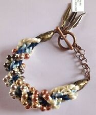 Bracelet kumihimo bleu d'occasion  Bonneval