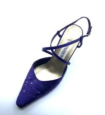Caparros Heels Womens Size 7M Purple Shoes Strappy Sequin Silk Formal Prom for sale  Shipping to South Africa