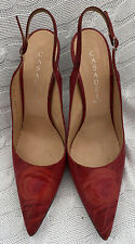 CASADEI Blade Czerwone lakierowane spiczaste palce pasek na kostkę czółenka wysokie obcasy buty 39/9 na sprzedaż  PL