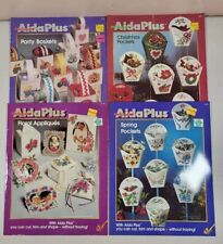 Used, Lot of 4 Zweigart Aida Plus Cross Stitch Pattern Leaflets Baskets Pockets Floral for sale  Shipping to South Africa