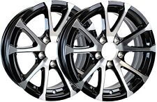 Two Aluminum Trailer Rims Wheels 5 Lug 14 in. Avalanche V-Spoke / Black for sale  Shipping to South Africa