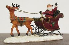 St Nicholas Square Village Collection Santa and Sleigh Christmas Village Figure for sale  Fort Wayne