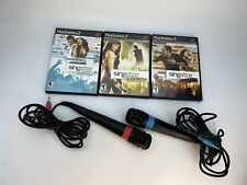 Used, Singstar USB Converter Dongle 2 Microphones W/ Singstar X3 Games for PS2 Bundle for sale  Shipping to South Africa