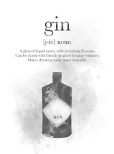 Gin definition art for sale  WALSALL