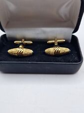 Burberry cufflinks gold for sale  READING