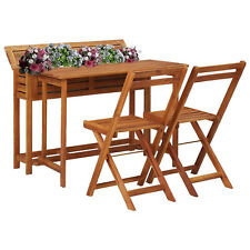 Conjunto bistrô Tidyard 3 peças varanda plantador mesa com 2 cadeiras dobráveis P0D1, usado comprar usado  Enviando para Brazil