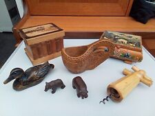 Carved wooden treen for sale  BRIGHOUSE