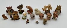 Lote 16 estatuetas de coruja cerâmica osso porcelana resina miniatura pequena micro figura, usado comprar usado  Enviando para Brazil