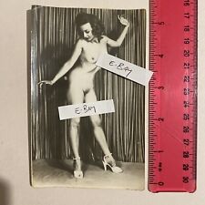 Vintage Naga Topless Brunetka Model lata 50. Studio Glamour Zdjęcie Atrakcyjne Kobieta na sprzedaż  Wysyłka do Poland