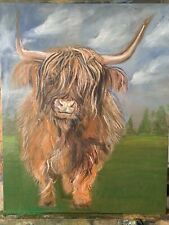 Cow portrait highland for sale  MANCHESTER