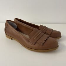 Clarks Collection Cushion Brown Tan Loafers Leather Slip On Flat Size 5.5 39 D for sale  Shipping to South Africa