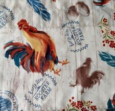 Rooster Curtain Valance Chicken Eggs Farmhouse Decor 13 x 51 Inches Beige Poly for sale  Shipping to South Africa