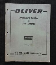 GENUINE 1960 OLIVER MODEL "660" TRACTOR OPERATORS MANUAL VERY GOOD SHAPE for sale  Shipping to Canada