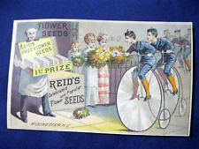 Cartão comercial vitoriano Reid's Seeds BOYS ON BIKES COURT LADY One Wheel 56 comprar usado  Enviando para Brazil