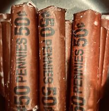 WAX-SEALED/UNSEARCHED Roll of 50 Wheat Pennies Cents (P/D/S)(1909-1958) for sale  Fort Collins