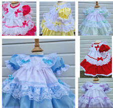 Dream 0-3 Anos vintage bebê meninas vestido tradicional com babados compensado 4 Cores comprar usado  Enviando para Brazil