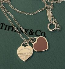 tiffany double heart necklace for sale  MATLOCK